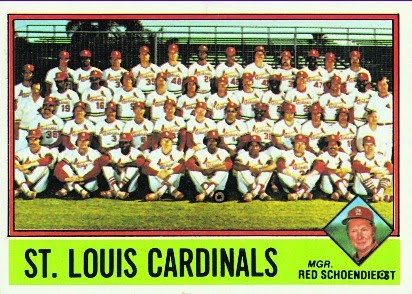 Project Baseball 1976: 1976 Topps #581 - St. Louis Cardinals