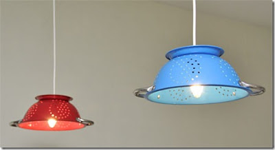 Candeeiros feitos a partir de Material Reciclado