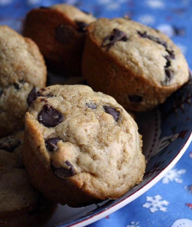 Rah Cha Chow Delicious, Healthy Chocolate Chip Muffins From a Mix!