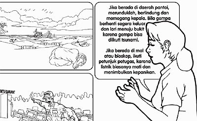 Gambar Mewarnai Bencana Alam Banjir