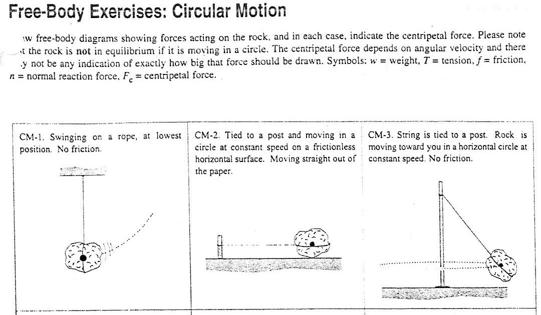 Physics120108: Free Body Diagrams-Circular Motion