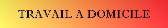 TRAVAIL A DOMICILE