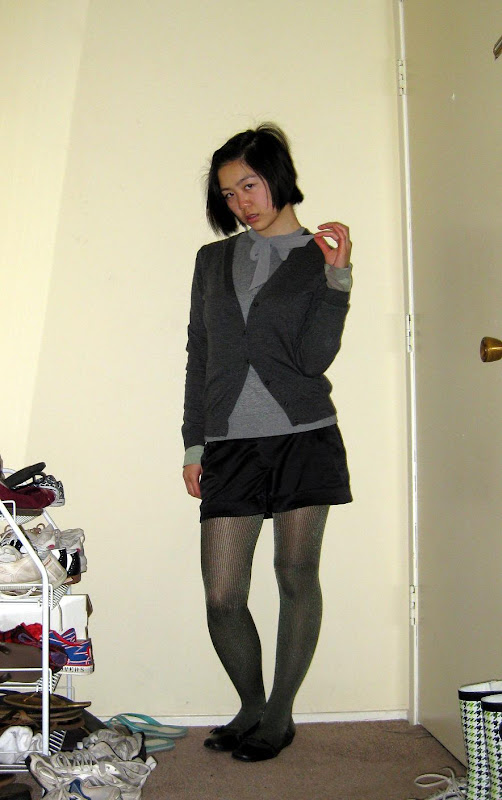 a gray-green outfit, in which I reconsider my life