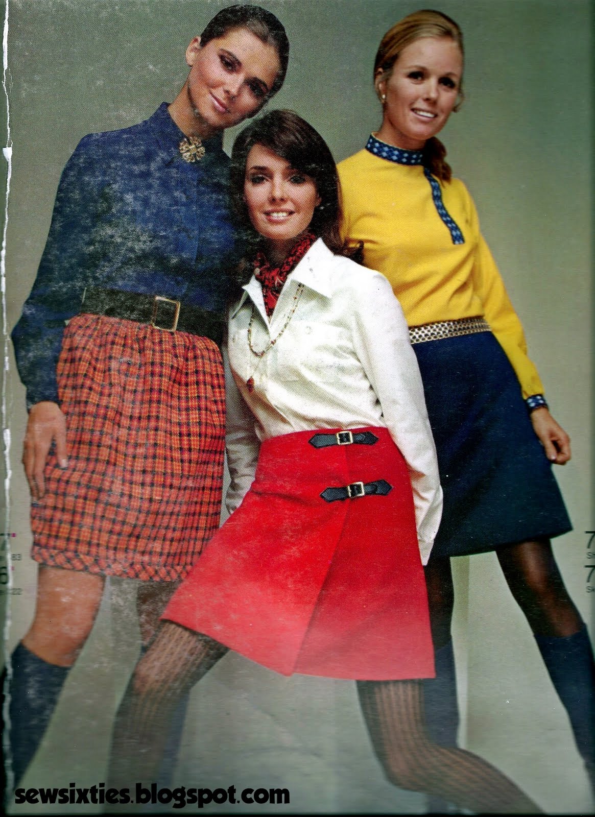 Sew Sixties: Women in Mini-Skirts from Late 60's Simplicity Catalog