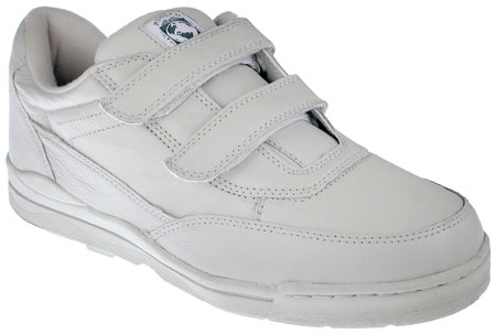 White Leather Velcro Tennis Shoes White Leather Velcro Tennis Shoes