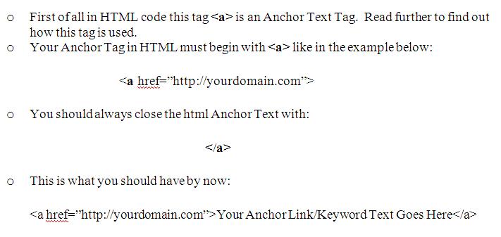 My Bits N Pieces: How To Make An html Anchor Text Link