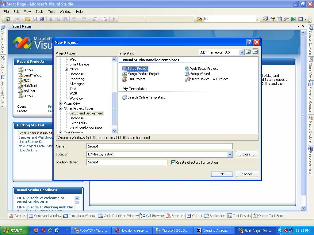 Meetu's Desk [Meetu Choudhary]: Creating A setup For a Windows Application