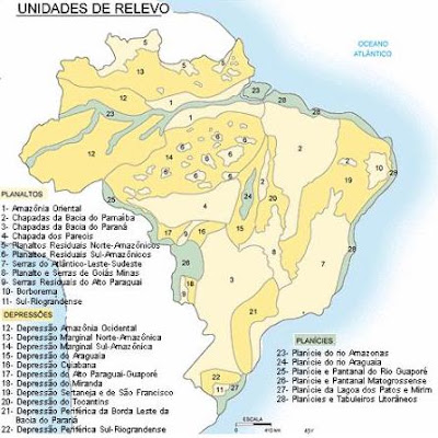 Geografia: Planaltos Brasileiros e Hidrografia