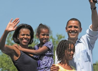 Barack Obama med familie