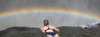 Enden af regnbuen i Victoria Falls?