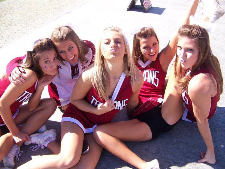 Check out the Troy cheerleaders. 