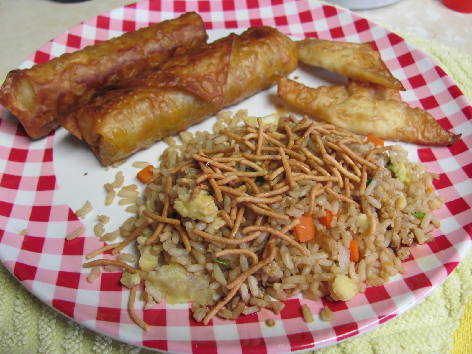 . Homemade Egg Rolls & Fried Rice