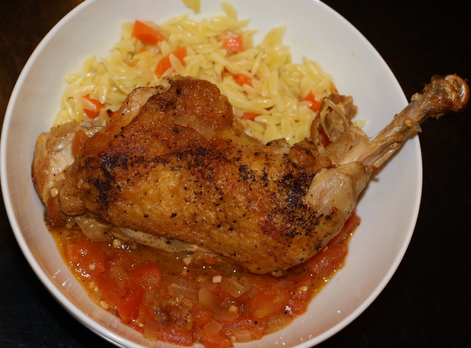 what's for dinner? tangy chicken with orzo pilaf... 1 hour and 15 minutes