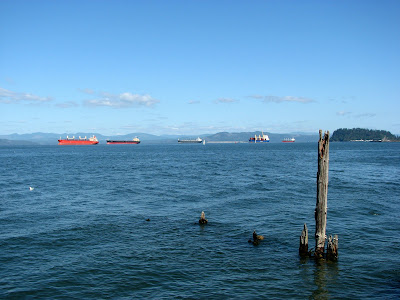Ships on the Columbia River