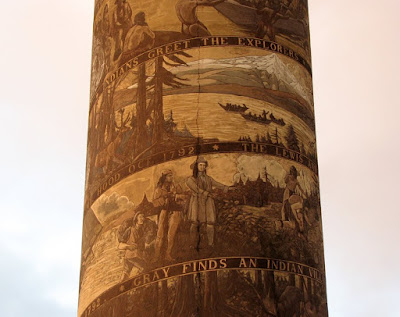Astoria Column Murals including Lewis and Clark