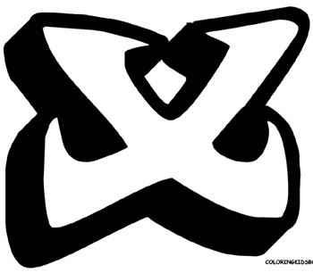 TYPE OF ALPHABET GRAFFITI DESGN LETTER X, Alphabet Graffiti Letter x, Sketches, x Street Art, Light x