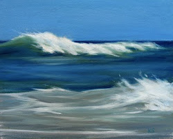 waves crashing painting oil ocean paintings sea simple easy app beach settle watercolor kerry beaches monet through boat sunset discover