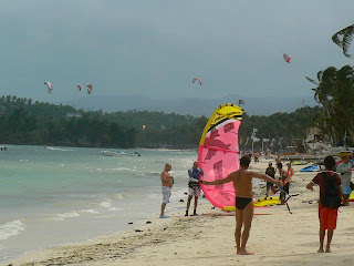 Kite diving in Boracay