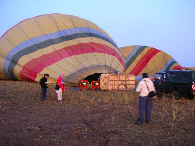Imagini safari: balon in Masai Mara