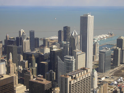 Imagini Chicago: lacul Michigan vazut din Sears Tower