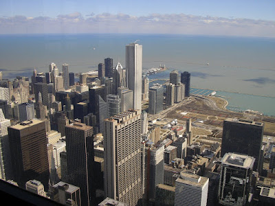 Obiective turistice SUA: lacul Michigan vazut din Sears Tower Chicago