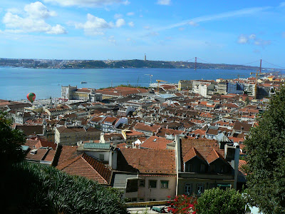 Imagini Portugalia: panorama Lisabona fluviu Tejo