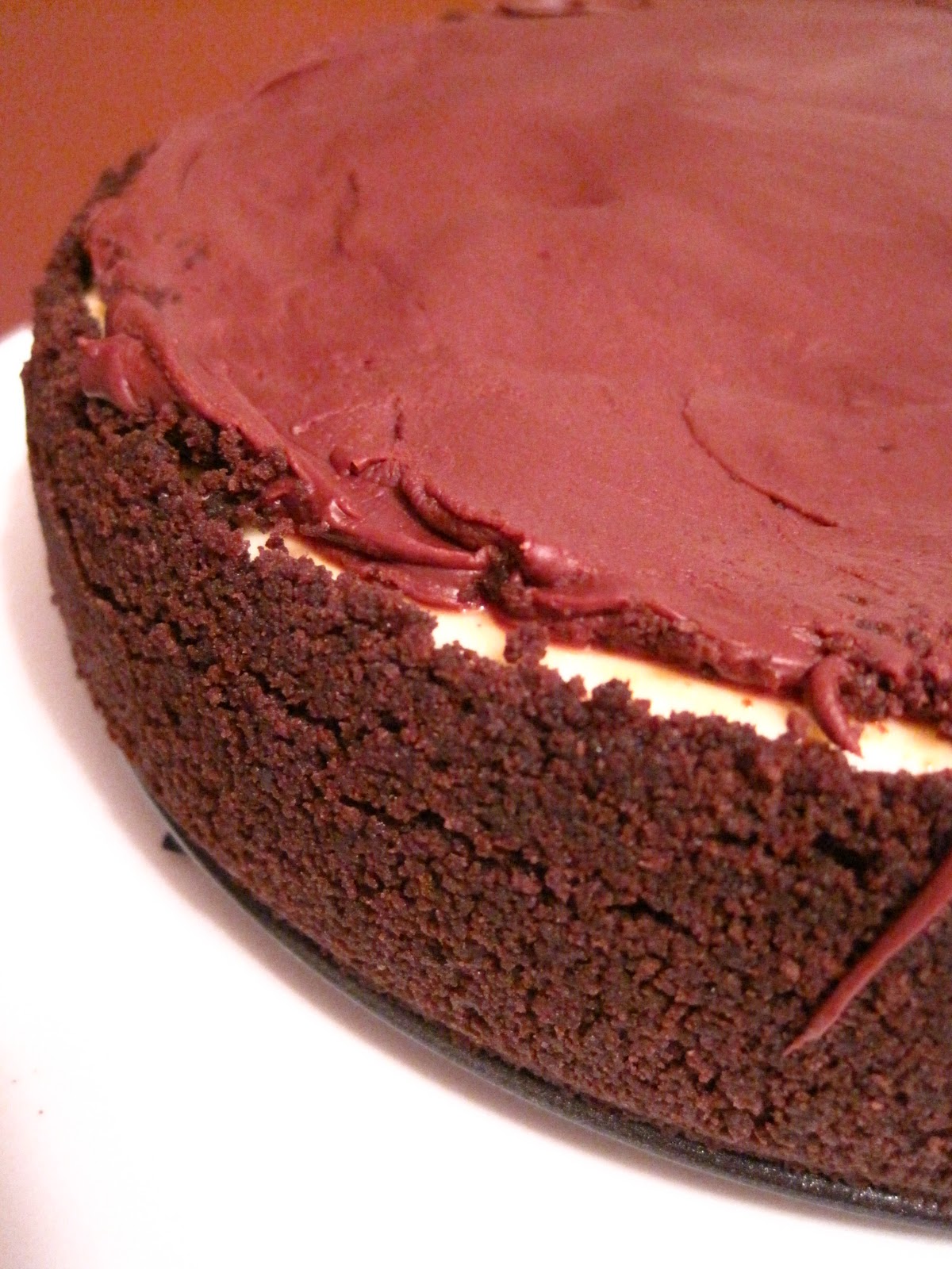 Mama Sarah's Kitchen Vanilla Speckled Cheesecake with Chocolate Ganache