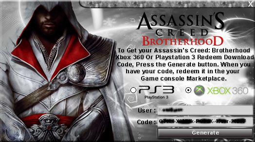 Download Assassins Creed Brotherhood keygen for free.