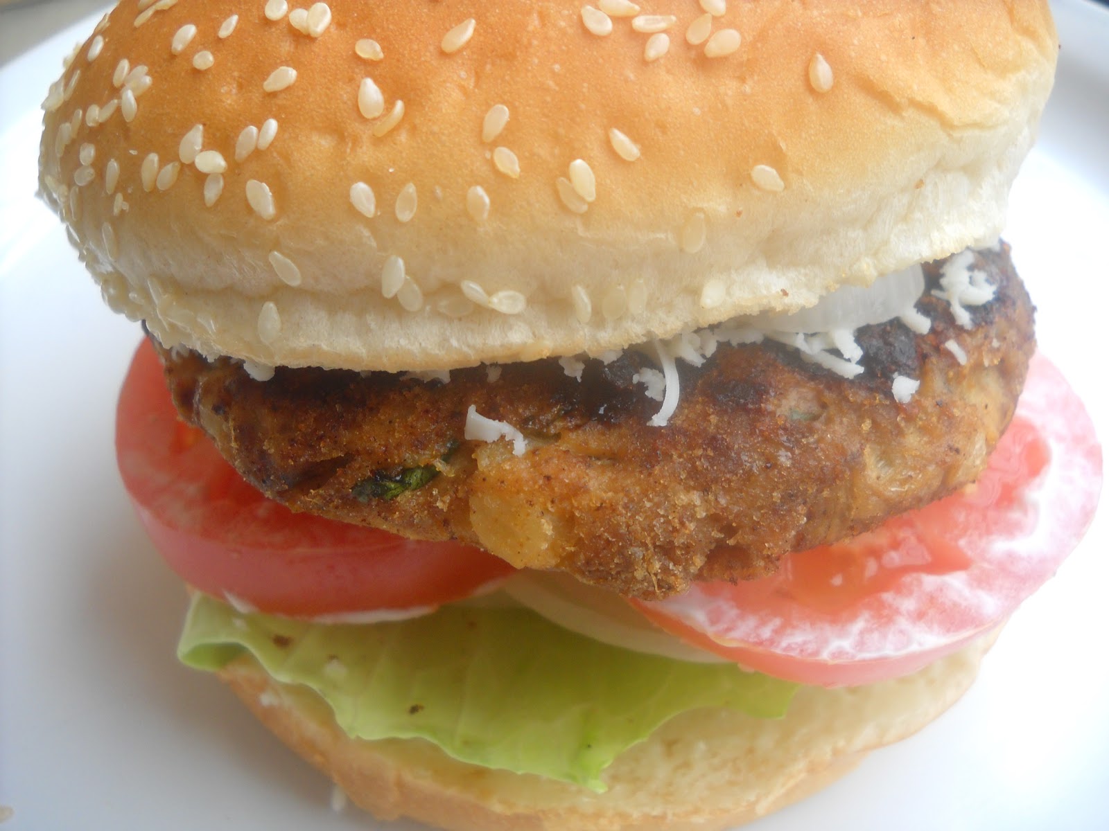 Savitha's Kitchen: Chicken Burger (Indian Style - Grilled)