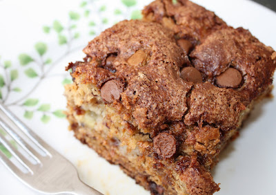 Peanut Butter and Chocolate Chip Banana Cake