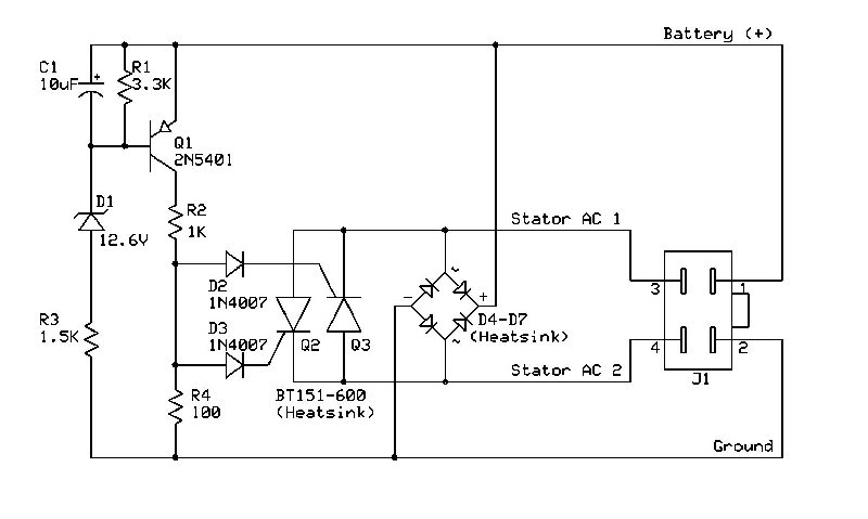 DI-Rect Single Phase Regulator Rectifier Zener Diode Replacement - AC to 12v  DC