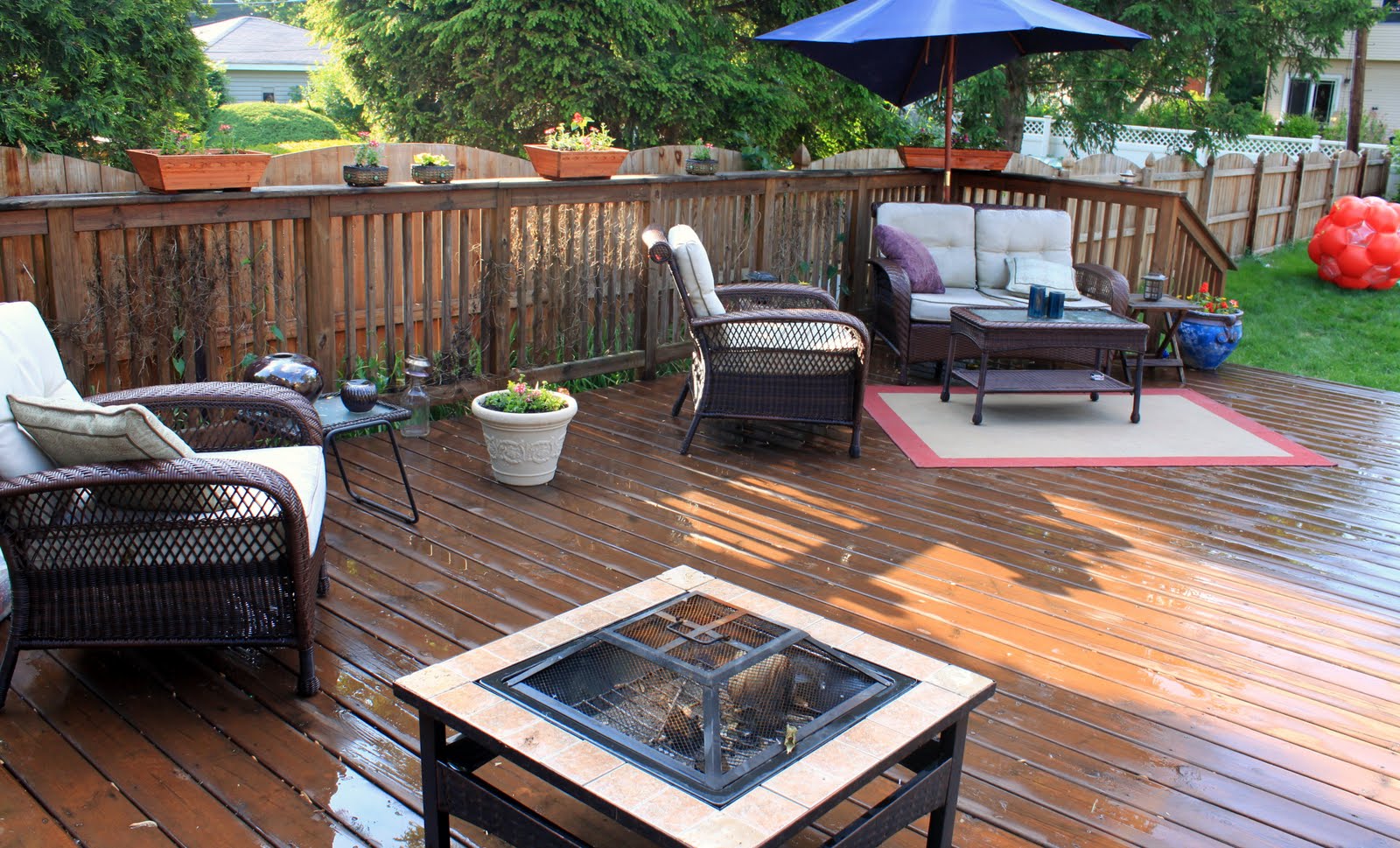 MY THREE SONS working on the deck