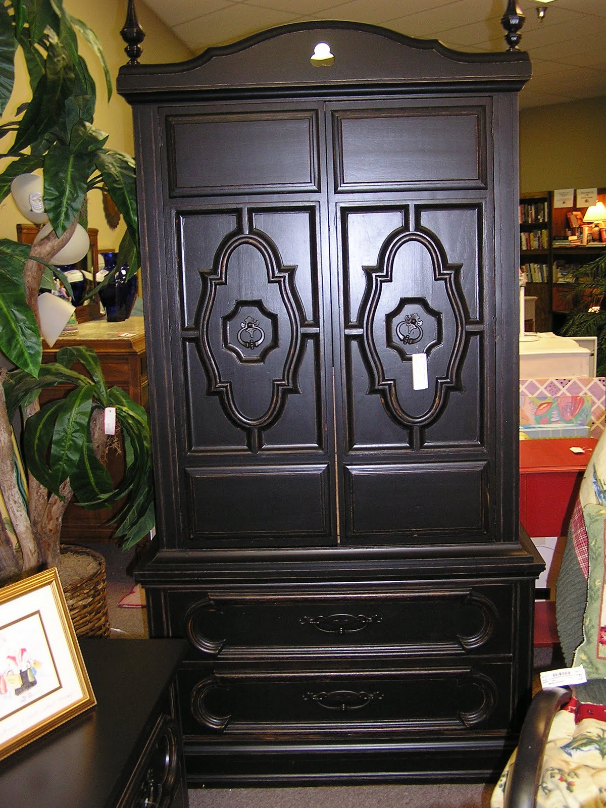 Jennifer's Furniture Painting Black Distressed Bedroom Set