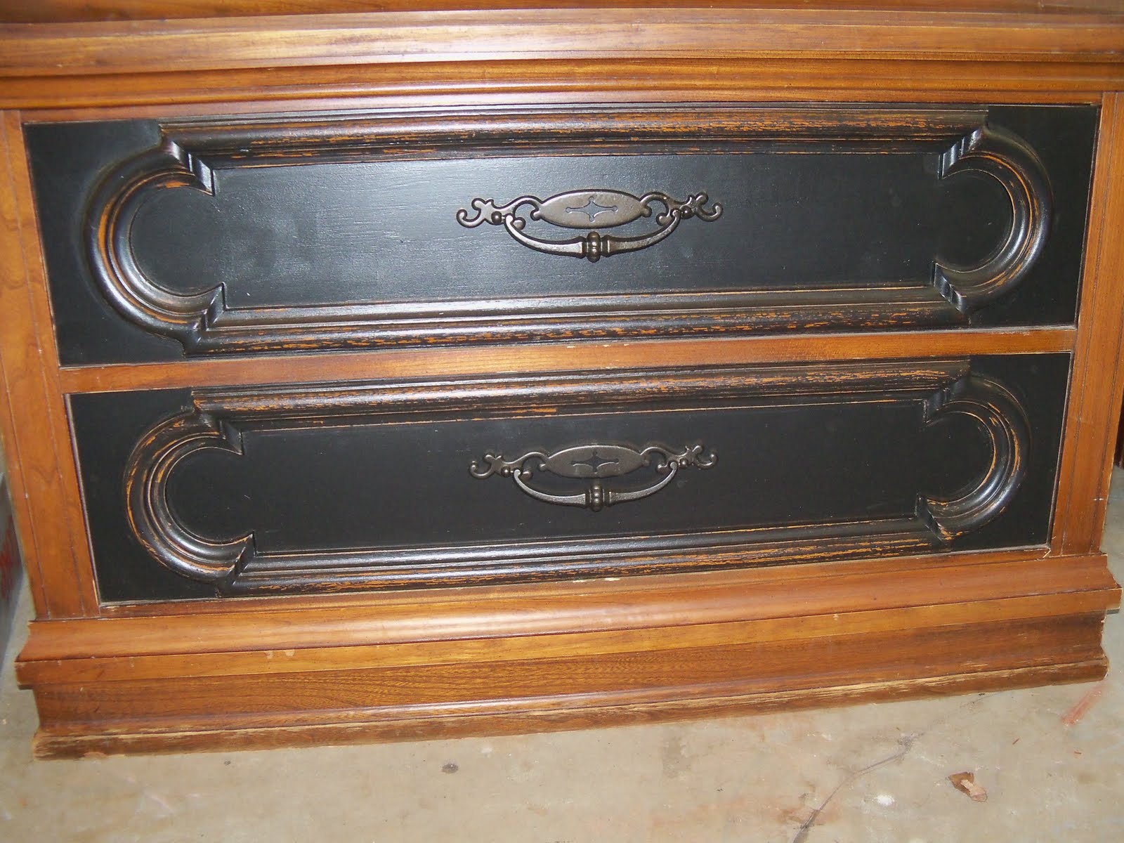 Jennifer's Furniture Painting Black Distressed Bedroom Set