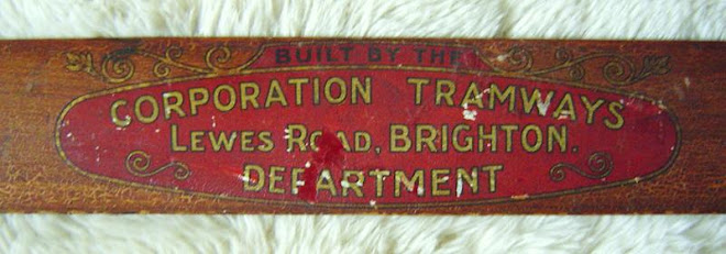 badge from a brighton Tram, showing it built by the Corporation!