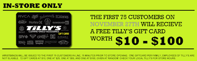 TILLYS: Black Friday Giveaway + Coupon! Coupon Qualified picture about Tillys Coupon Printable titled TILLYS: Black Friday Giveaway + Coupon! Coupon Qualified