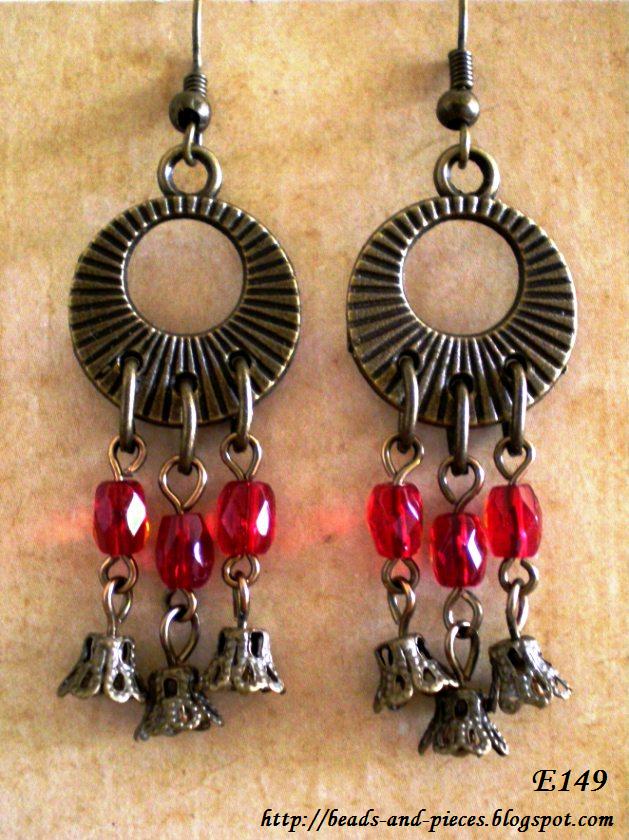 Beads & Pieces Bronze chandelier earrings