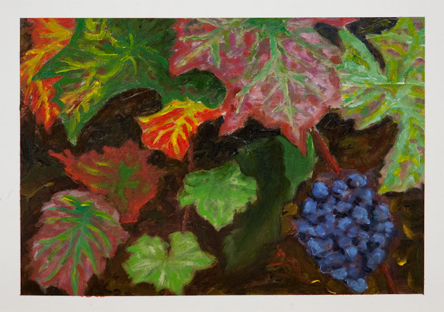 On The Vine - Oil painting on watercolor paper