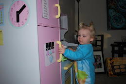 Alivia with her new Kitchen