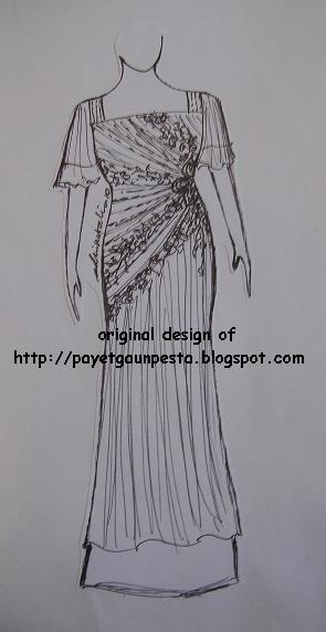 Payet Gaun  Pesta  Desain Baju Pesta  Kebaya Modern dan 