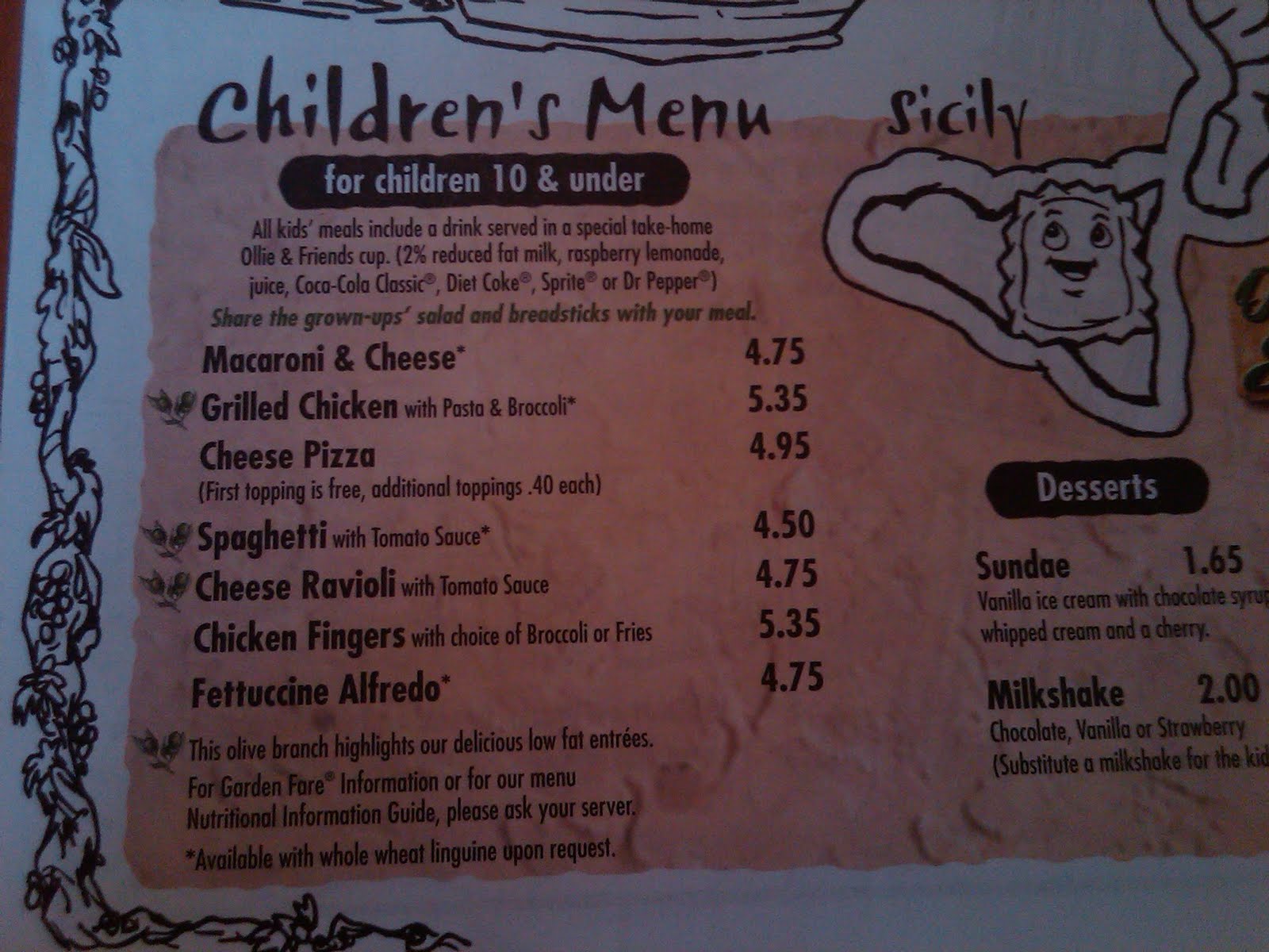 Allergen Free Please Olive Garden