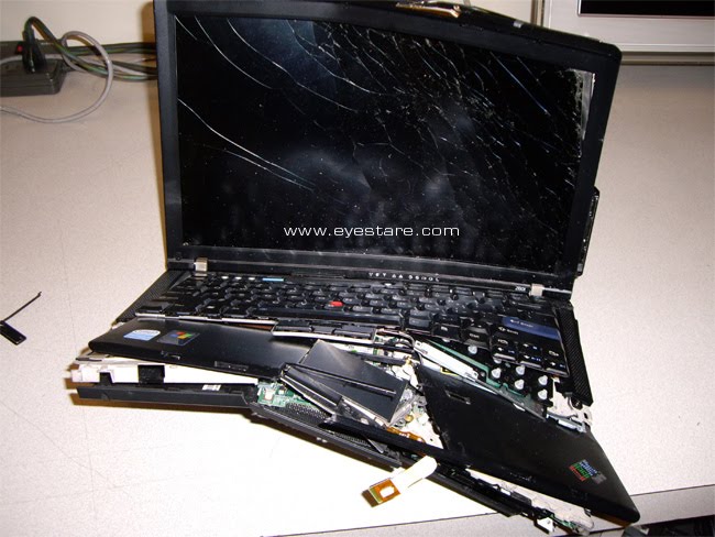 Broken Laptop Computer