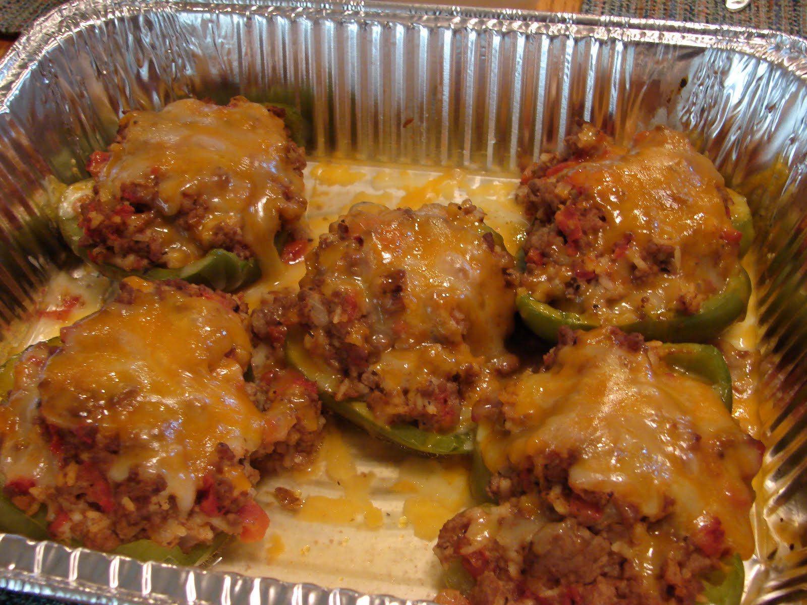 A Bear in the Kitchen Stuffed Green Peppers (Freezer Meal)