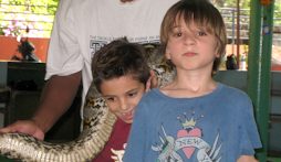 Boys and their snake...