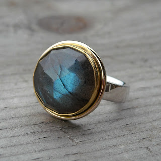 blue labradorite ring