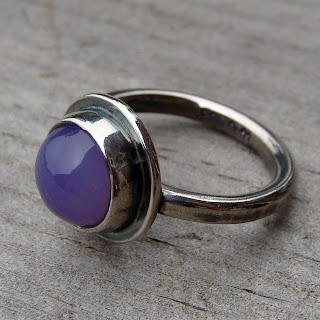 purple silver ring