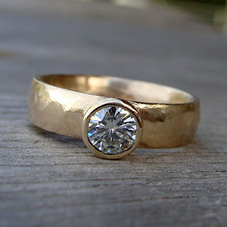 moissanite gold ring