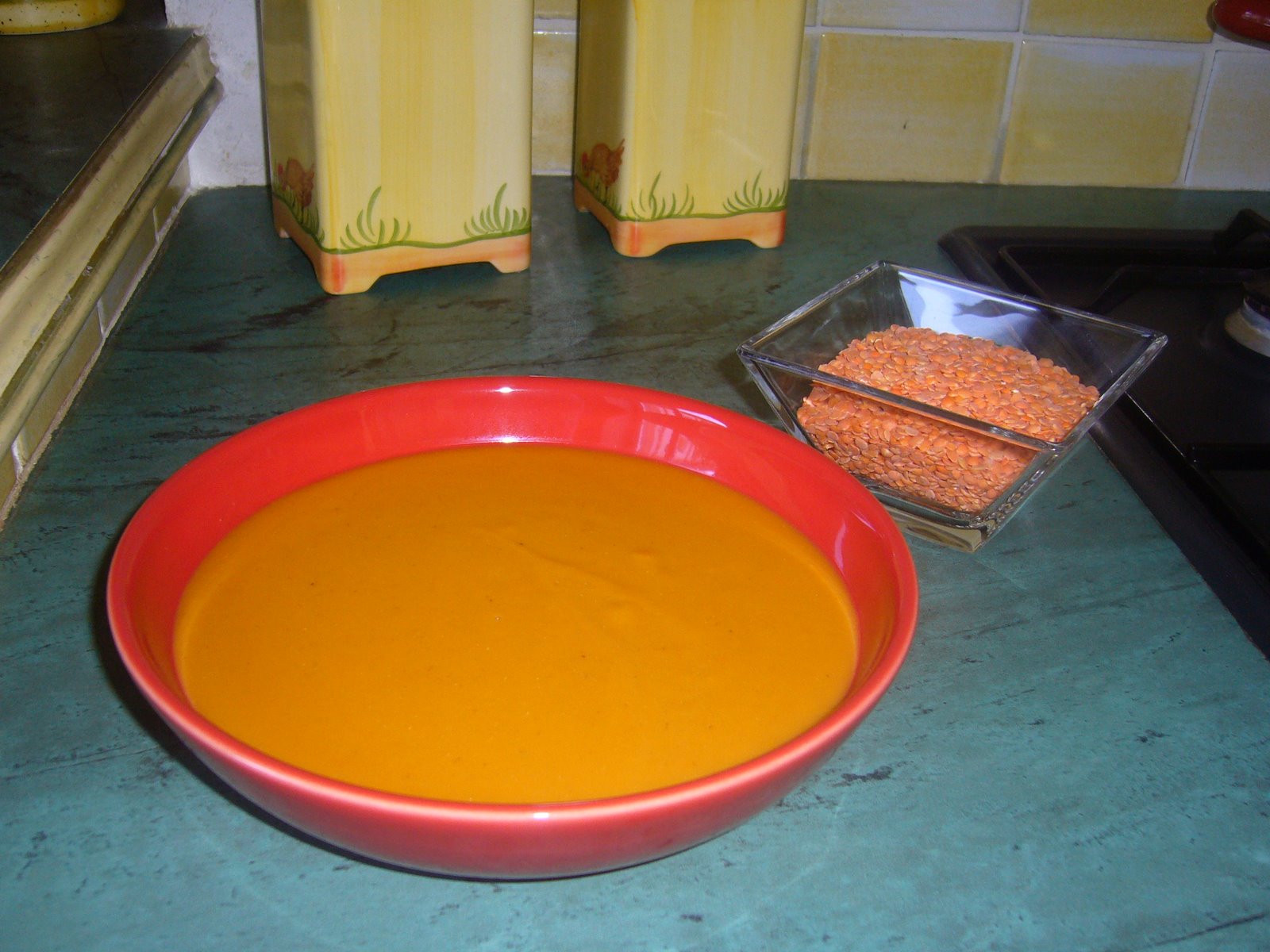 Soupe de lentilles corail au lait de coco recettes entrees Soupe de lentilles corail