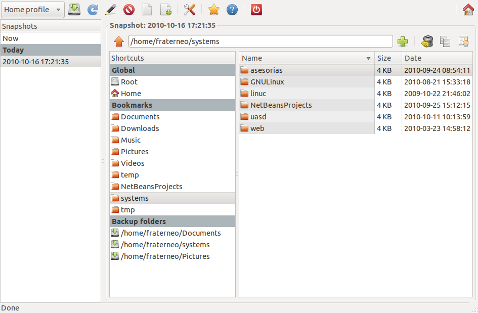 fraterneo GNU/Linux: Shadow Copy en GNU/Linux con Back In Time