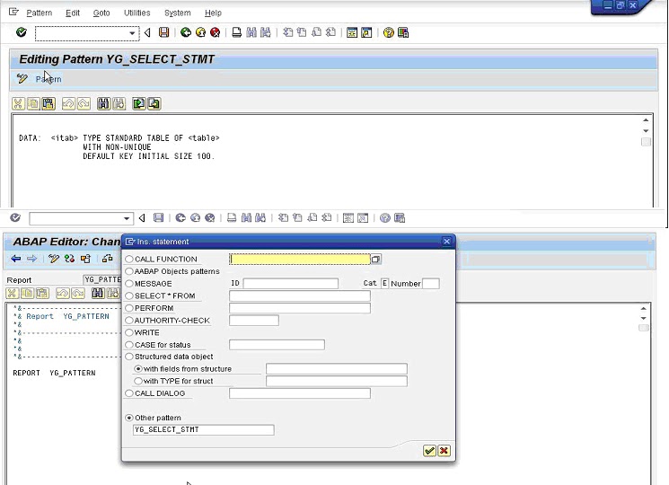 SAP ABAP Technicals: ABAP Patterns
